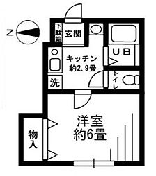 サンクレスト練馬 1Kの間取図画像