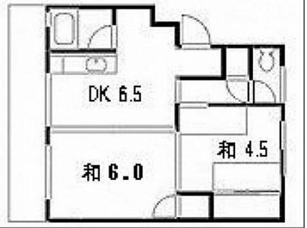 広島県広島市南区丹那町(賃貸アパート2DK・4階・37.00㎡)の写真 その2