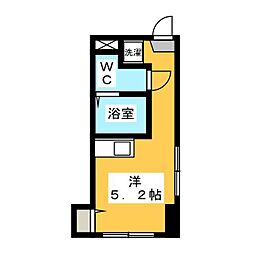 OPEN GATE武蔵関 1階ワンルームの間取り