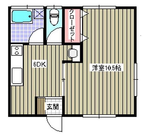 山口県下関市金比羅町(賃貸アパート1DK・1階・34.02㎡)の写真 その2