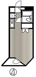 志津リリエンハイム ワンルームの間取図画像