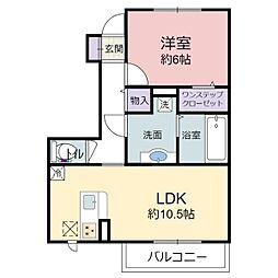 オリエンテカーサ 2DKの間取図画像