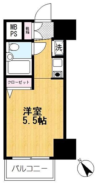 東急ドエルアルス川崎 808｜神奈川県川崎市川崎区本町１丁目(賃貸マンション1R・8階・16.56㎡)の写真 その2