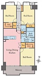 シティオ香久山 3LDKの間取図画像