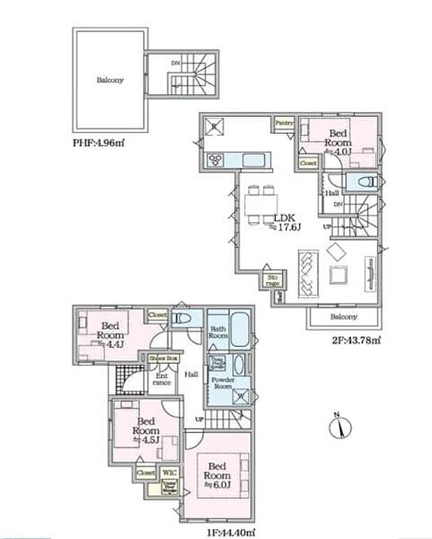 D棟　4LDK/LDK広々17．6帖・洋間4帖＋6帖＋4.5帖＋4.4帖