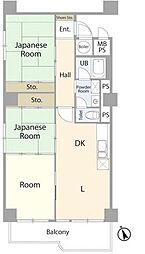 コーシン菊名マンション 3LDKの間取図画像