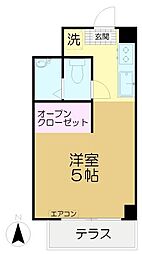 ハイツ白鷹 ワンルームの間取図画像