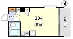 ライオンズマンション横浜第3 204 2階ワンルームの間取り