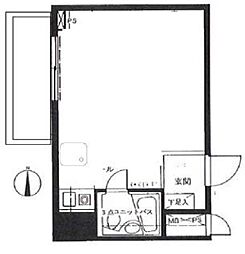 ライオンズプラザ南太田 6階ワンルームの間取り