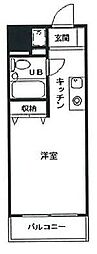 メゾンドフレシール ワンルームの間取図画像