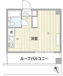 アクトピア横浜・鶴見1 ワンルームの間取図画像