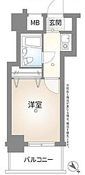 レクセル新子安 1Kの間取図画像