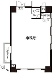パークノヴァ横浜壱番館 ワンルームの間取図画像