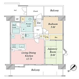 間取図画像 2LDK