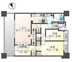 クレッセントアクアポリス 2SLDKの間取図画像