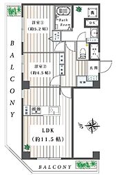 エミネンス白楽 2LDKの間取図画像