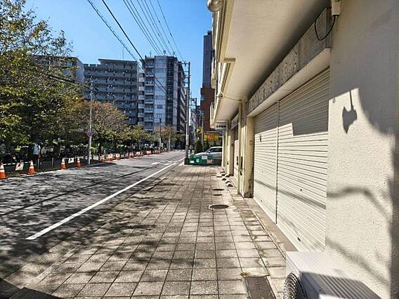 緑豊かな街路樹...