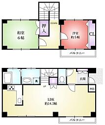 ピースコート2 2LDKの間取り