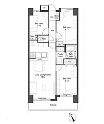 ユニーブル船橋 3LDKの間取図画像