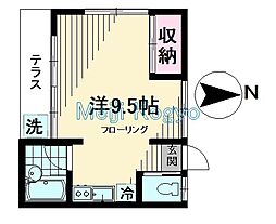 コーポ橋本 ワンルームの間取図画像