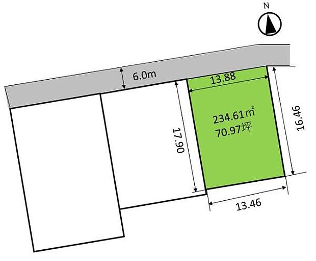 閑静な住宅街にあります。