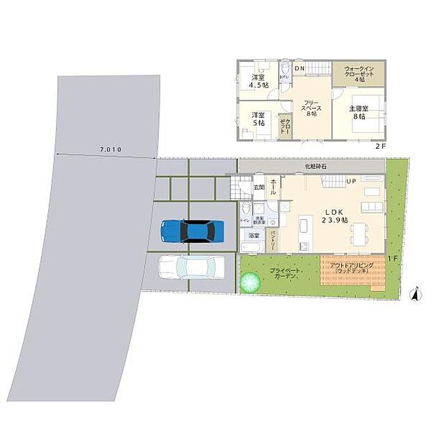 LDKは広々20帖以上！家族で過ごす空間を広くとった間取りです◎