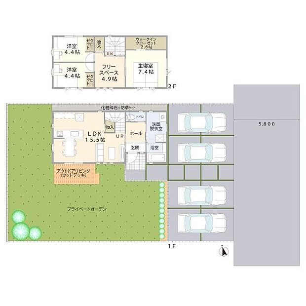 LDKやランドリースペースを広くとった、人気の間取りです！