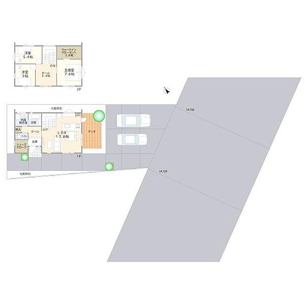 LDKは17.8帖で家族の距離感がちょうどいい広さ！過ごしやすい間取りです◎