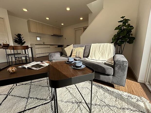 モデルハウスは、クラッシュゲートのインテリアと小物でコーディネート。インテリアのご提案もお任せください！