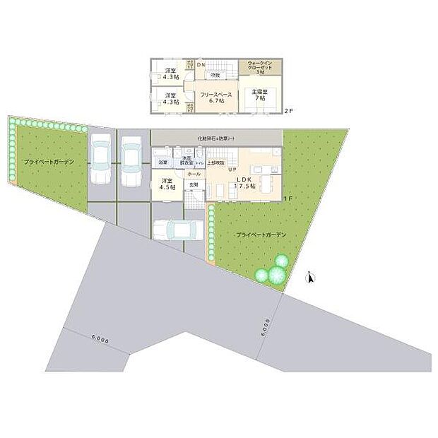LDKは広々17.5帖！家族で過ごす空間を広くとった間取りです◎