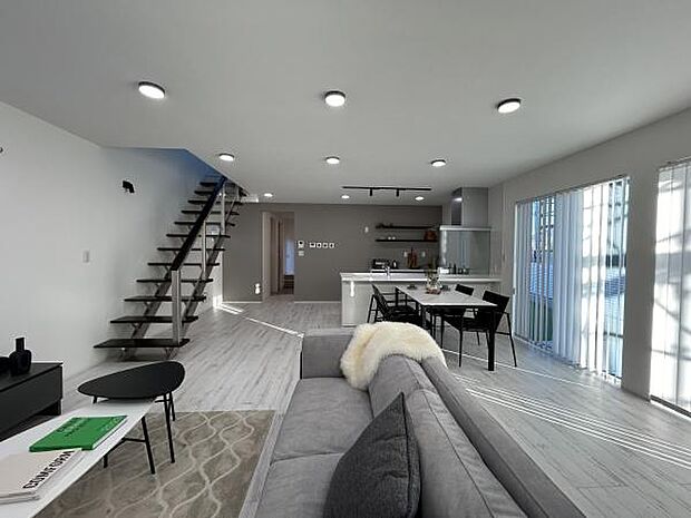 モデルハウスは、クラッシュゲートのインテリアでコーディネート。インテリアのご提案もお任せください!