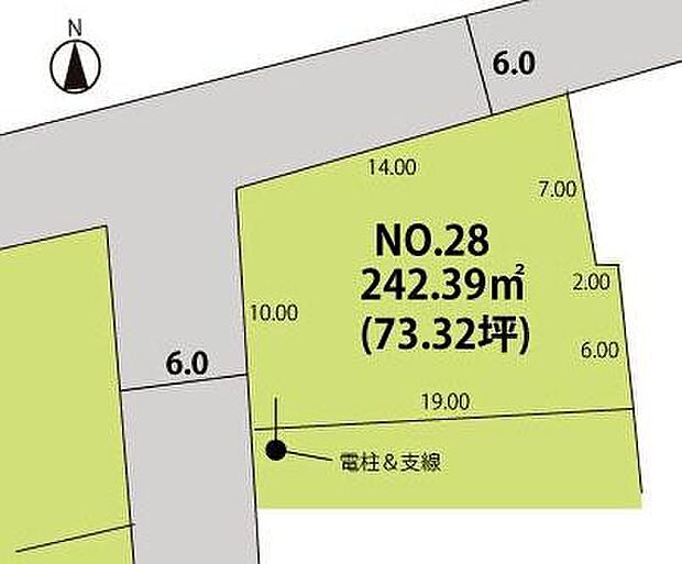 角地の区画です!国道13号線にも出やすい立地!