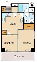 ライオンズマンション西荻窪第2 8階2DKの間取り