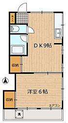 市川荘 1LDKの間取図画像