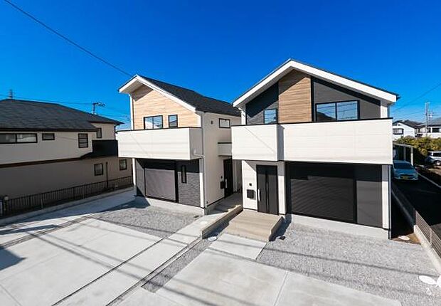 「マイホームの喜びを感じる」スタイリッシュなデザインに心満たされる。憧れのマイホームに相応しい美しく映える外観です。