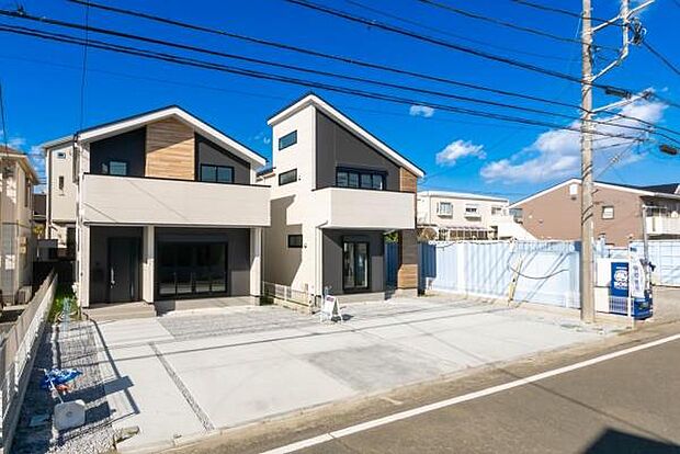 「マイホームの喜びを感じる」スタイリッシュなデザインに心満たされる。憧れのマイホームに相応しい美しく映える外観です。