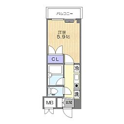 KNBHOUSE美原 1Kの間取図画像