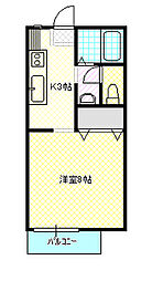 ミラクル 1Kの間取図画像