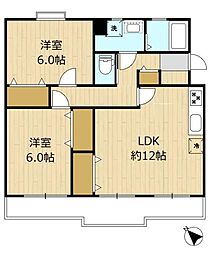 つづきの丘レジデンス参番館 2LDKの間取図画像