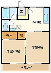 Sa・Ku・Ra 2Kの間取図画像
