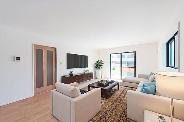 「上質な空間を堪能するリビング空間」(本画像はCGにて家具を配置しております。実際に家具はおかれておりません。)