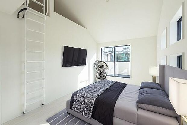 「Bed Room」落ち着いた色合い、シンプルなデザイン。寝室として大事なお部屋です。(本画像はCGにて家具を配置しております。実際にはおかれておりません。)