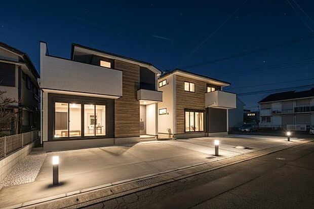 「マイホームの喜びを感じる」スタイリッシュなデザインに心満たされる憧れの家。（画像の一部AIによる画像処理及びCGにて照明等を配置しているイメージ画像です。実際とは異なります）