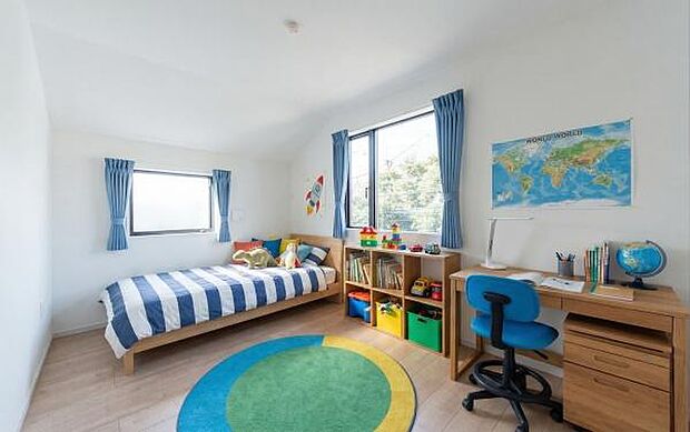 「自分の部屋ができた！」そんなお子様の喜ぶ顔が目に浮かぶようです。（本画像はCGにて家具を配置しております。実際に家具はおかれておりません。）