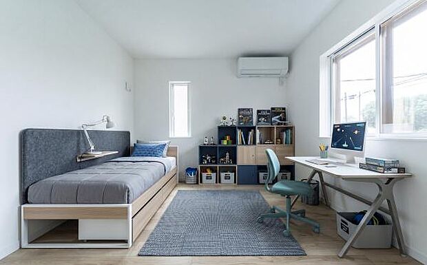 「自分の部屋ができた!」そんなお子様の喜ぶ顔が目に浮かぶようです。(本画像はCGにて家具を配置しております。実際に家具はおかれておりません。)