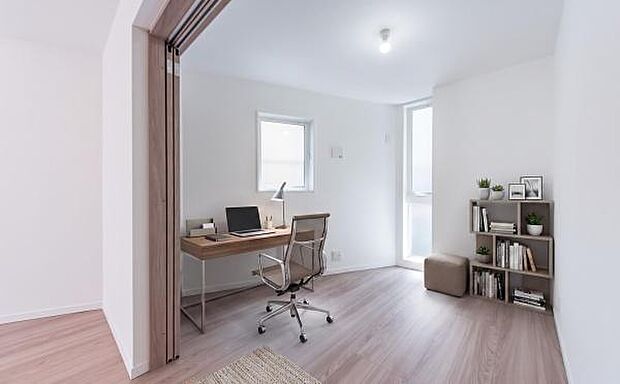 「仕事部屋としても」1部屋を思い切って仕事部屋に。(本画像はCGにて家具を配置しております。実際にはおかれておりません。)