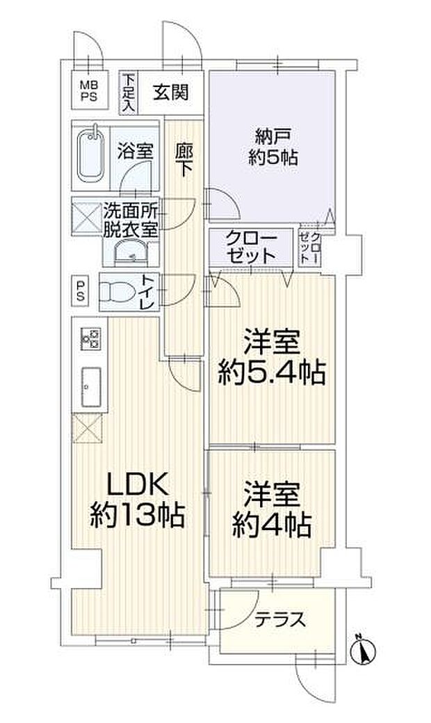 レクセル湘南平塚(2SLDK) 2階の間取り