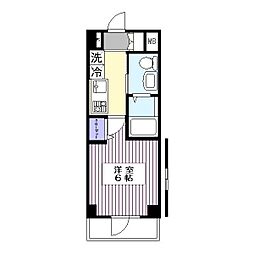 クレール中板橋 7階1Kの間取り
