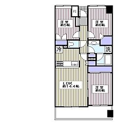 ハイムプラザ北浦和 3LDKの間取図画像