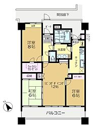 ダイアパレスさくらグランド・キャッスル 3LDKの間取図画像